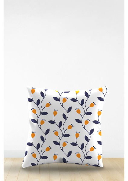 Çift Tarafı Dijital Baskılı Dekoratif Suni Deri Kırlent Kılıfı