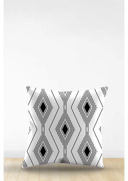 Çift Tarafı Dijital Baskılı Dekoratif Suni Deri Kırlent Kılıfı