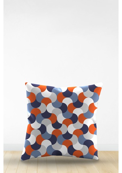 Çift Tarafı Dijital Baskılı Dekoratif Suni Deri Kırlent Kılıfı