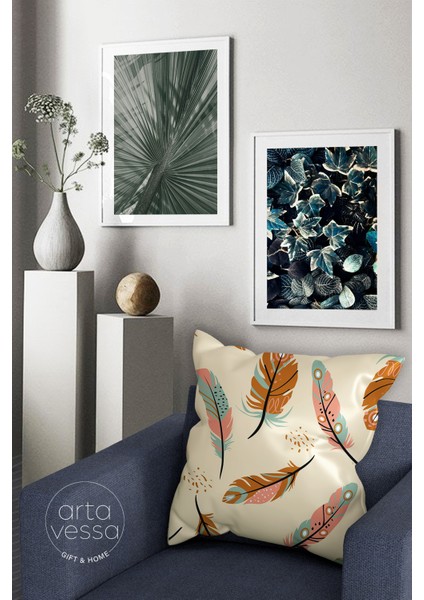 Çift Tarafı Dijital Baskılı Dekoratif Suni Deri Kırlent Kılıfı fiyatları