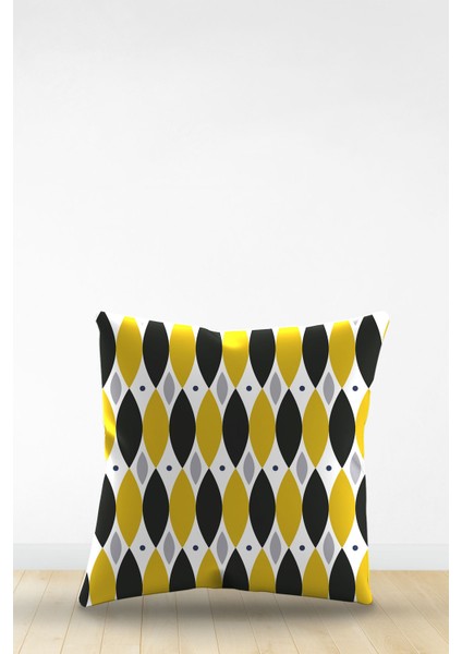 Çift Tarafı Dijital Baskılı Dekoratif Suni Deri Kırlent Kılıfı