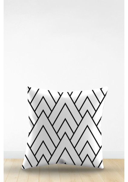 Çift Tarafı Dijital Baskılı Dekoratif Suni Deri Kırlent Kılıfı