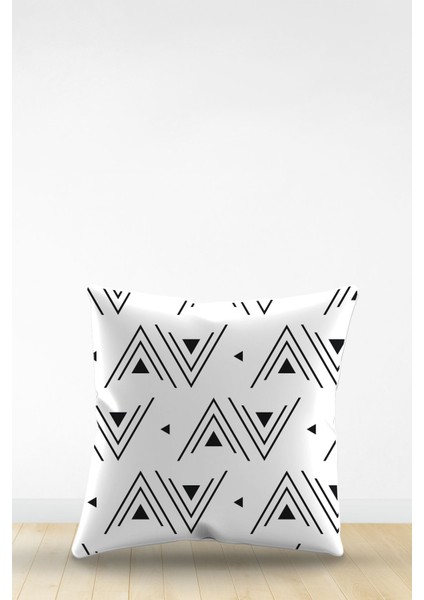 Çift Tarafı Dijital Baskılı Dekoratif Suni Deri Kırlent Kılıfı