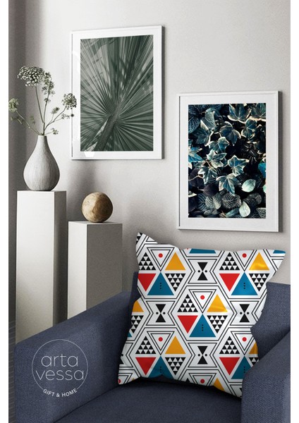 Çift Tarafı Dijital Baskılı Dekoratif Suni Deri Kırlent Kılıfı fiyatları