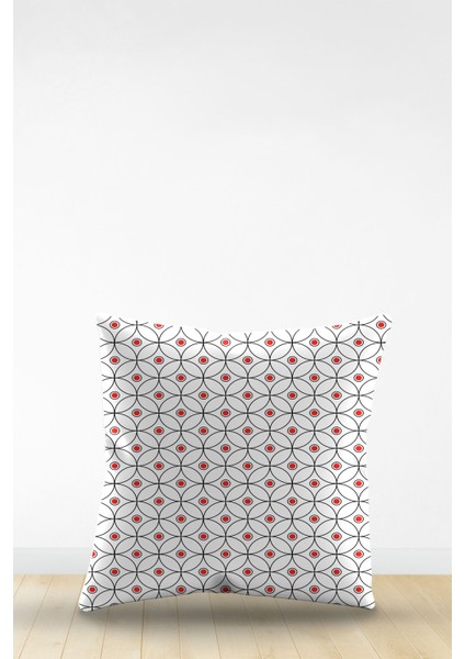 Çift Tarafı Dijital Baskılı Dekoratif Suni Deri Kırlent Kılıfı