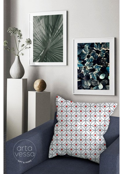 Çift Tarafı Dijital Baskılı Dekoratif Suni Deri Kırlent Kılıfı fiyatları