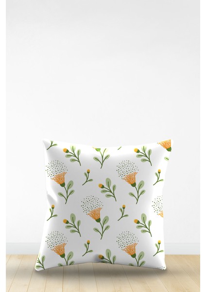 Çift Tarafı Dijital Baskılı Dekoratif Suni Deri Kırlent Kılıfı