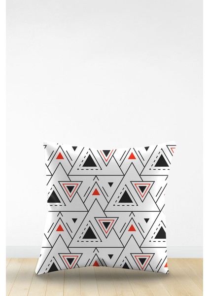 Çift Tarafı Dijital Baskılı Dekoratif Suni Deri Kırlent Kılıfı