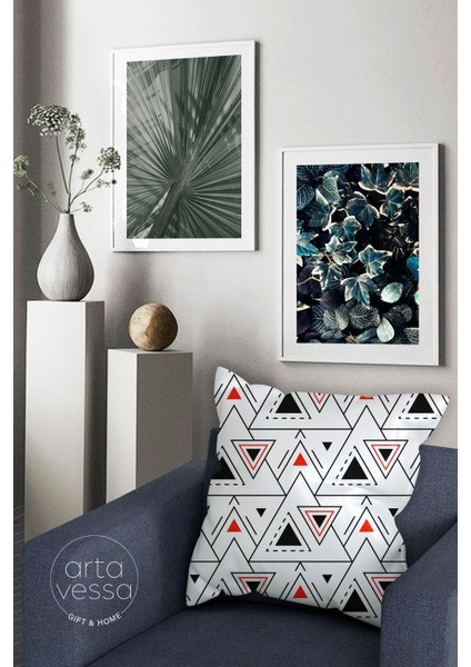 Çift Tarafı Dijital Baskılı Dekoratif Suni Deri Kırlent Kılıfı fiyatları