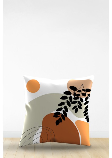 Çift Tarafı Dijital Baskılı Dekoratif Suni Deri Kırlent Kılıfı