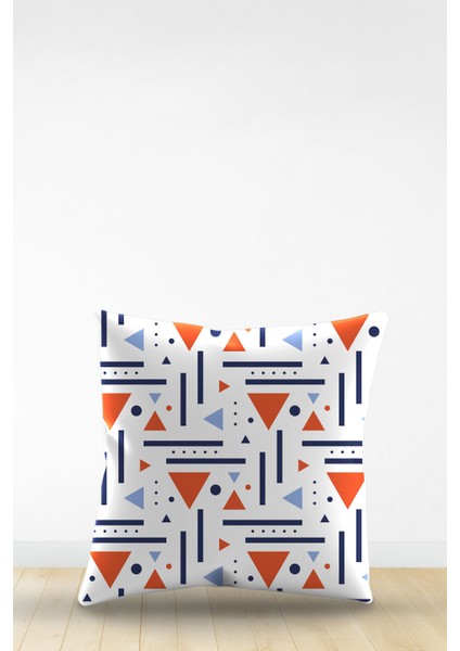 Çift Tarafı Dijital Baskılı Dekoratif Suni Deri Kırlent Kılıfı