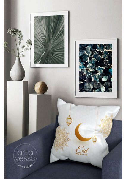 Çift Tarafı Dijital Baskılı Dekoratif Suni Deri Ramazan (Ramadan) Temalı Kırlent Kılıfı fiyatları