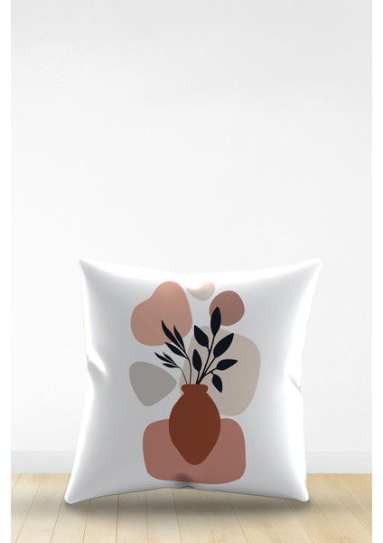 Çift Tarafı Dijital Baskılı Dekoratif Suni Deri Kırlent Kılıfı