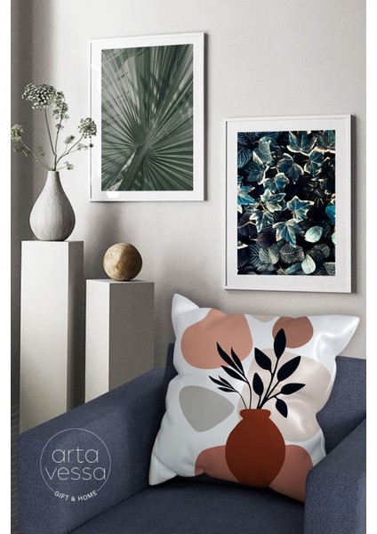 Çift Tarafı Dijital Baskılı Dekoratif Suni Deri Kırlent Kılıfı fiyatları