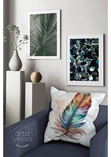 Çift Tarafı Dijital Baskılı Dekoratif Suni Deri Kırlent Kılıfı fiyatları