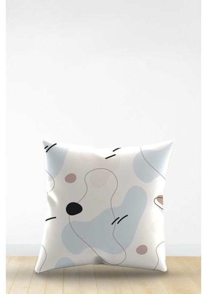 Çift Tarafı Dijital Baskılı Dekoratif Suni Deri Kırlent Kılıfı