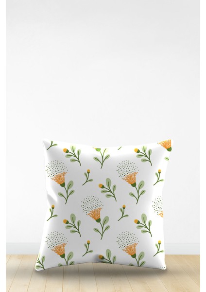 Çift Tarafı Dijital Baskılı Dekoratif Suni Deri Kırlent Kılıfı