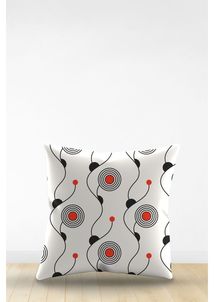 Çift Tarafı Dijital Baskılı Dekoratif Suni Deri Kırlent Kılıfı