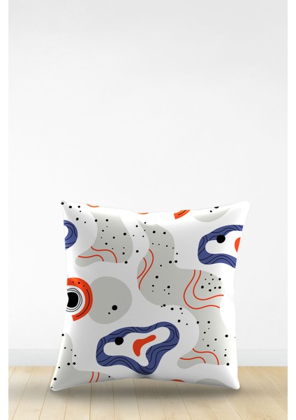 Çift Tarafı Dijital Baskılı Dekoratif Suni Deri Kırlent Kılıfı