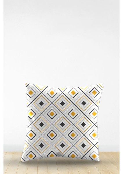 Çift Tarafı Dijital Baskılı Dekoratif Suni Deri Kırlent Kılıfı