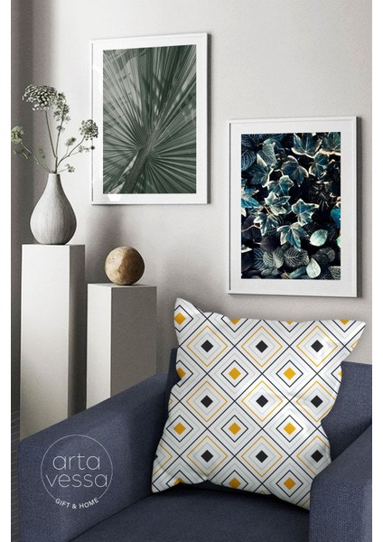 Çift Tarafı Dijital Baskılı Dekoratif Suni Deri Kırlent Kılıfı fiyatları