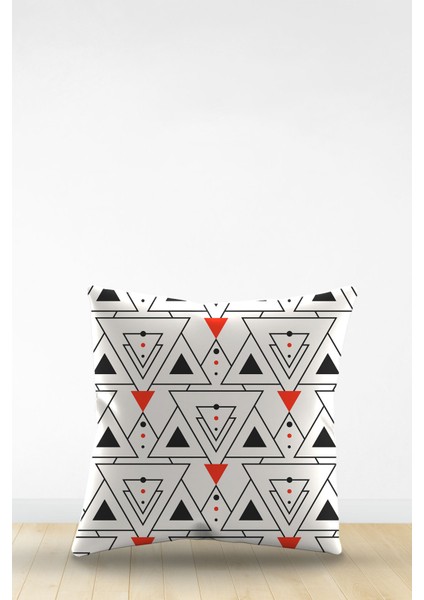 Çift Tarafı Dijital Baskılı Dekoratif Suni Deri Kırlent Kılıfı