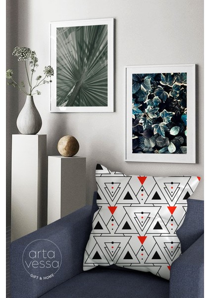 Çift Tarafı Dijital Baskılı Dekoratif Suni Deri Kırlent Kılıfı fiyatları