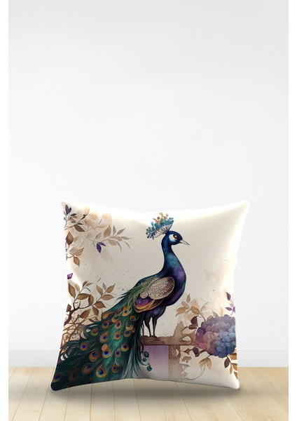 Çift Tarafı Dijital Baskılı Dekoratif Suni Deri Kırlent Kılıfı