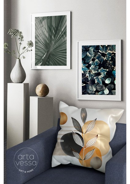 Çift Tarafı Dijital Baskılı Dekoratif Suni Deri Kırlent Kılıfı fiyatları