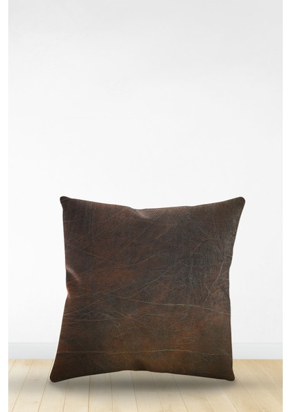 Çift Tarafı Dijital Baskılı Dekoratif Suni Deri Kırlent Kılıfı