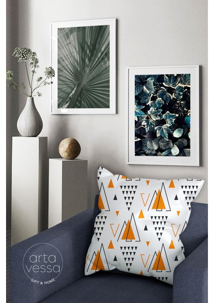 Çift Tarafı Dijital Baskılı Dekoratif Suni Deri Kırlent Kılıfı fiyatları