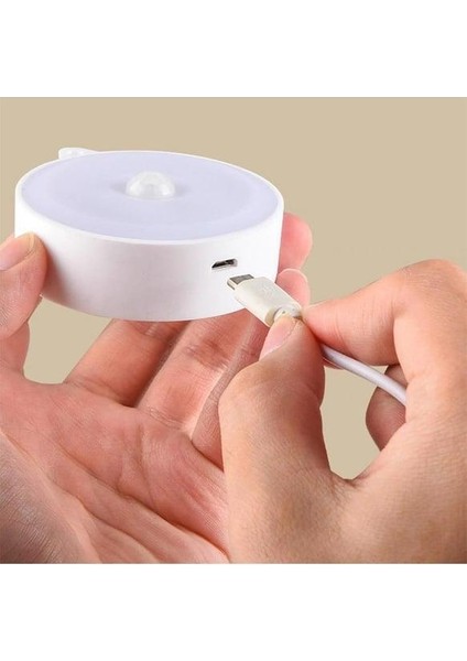 USB Şarjlı Pır Hareket Sensörlü Gece Lambası Magnet Mıknatıslı 4000K-GÜN IŞIĞI-4ADET modelleri