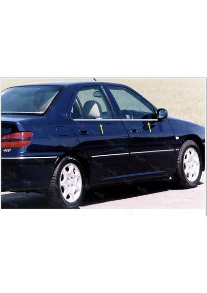 Peugeot 406 Krom Cam Çıtası 4 Prç. 1999 Üzeri P. Çelik