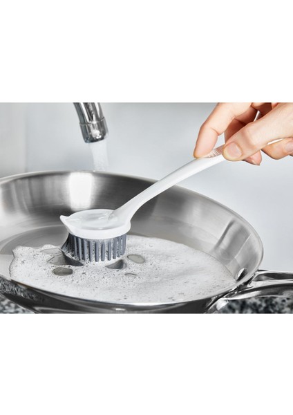 Main Shop 2'li Set Silikon Bulaşık Kurutma Matı ve Silikon Uçlu Bulaşık ve Lavabo Fırçası Antrasit Renk fiyatları