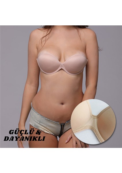 Ten Rengi Yandan Yapışkanlı Göğüs Toparlayıcı /kaldırıcı Sütyen Dekolte & Backless Sütyeni