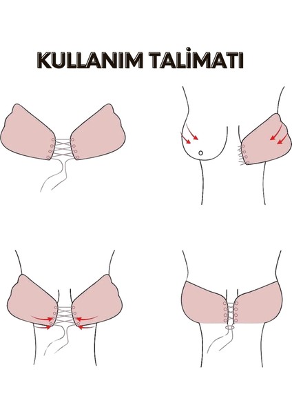 Ten Renk Slikon Göğüs Kaldırıcı Dekolte Sütyeni Askısız Yapışkan Sütyen modelleri
