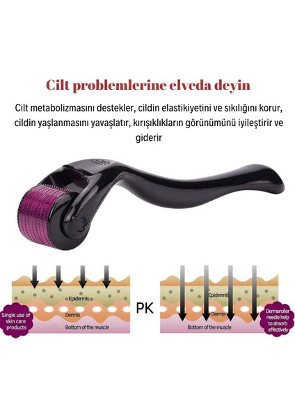540 Titanyum Derma Roller Cilt Bakımı Yüz Kırışıklıkları ve Saç Yıpranma Önleyici Derma Roller Iğne fırsatları