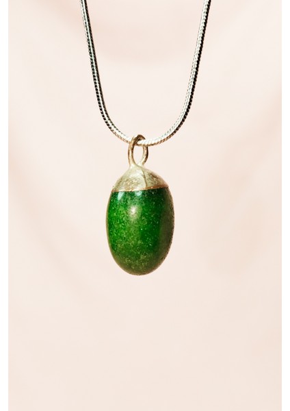 Aventurin Doğal Taşı Zincirli El Yapımı Kolye Uç: 2 cm Zincir: 20 cm Kutulu modelleri