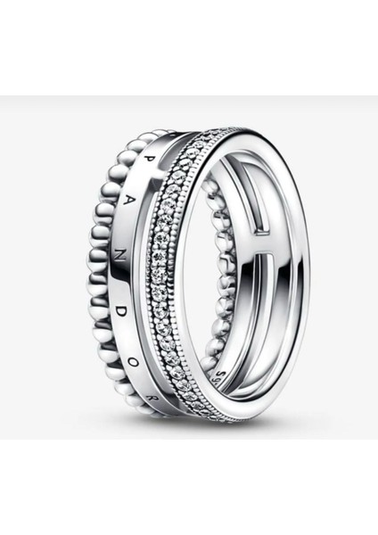 Signature Logo Pavé ve Boncuklu Yüzük fiyatları