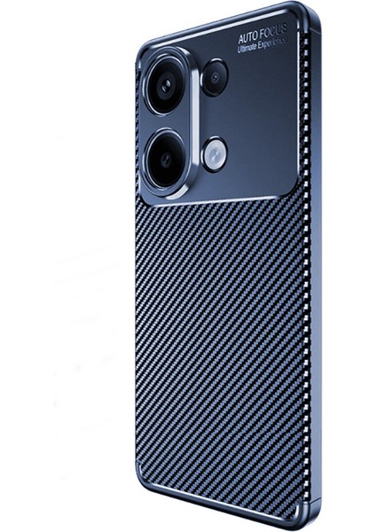 Xiaomi Redmi Note 13 Pro 4g Kılıf Negro Karbon Fiber Silikon + Ekran Koruyucu Nano