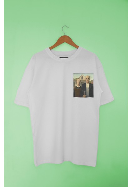 Oversize Pamuk American Gothic T-Shirt