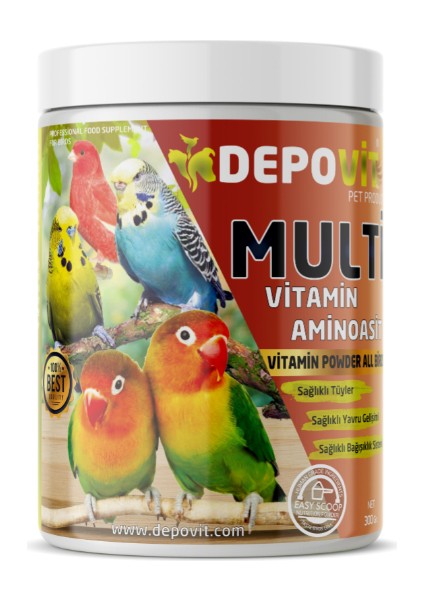 Multi Vitamin Aminoasit Toz Egzotik Kuşlara Özel ( Papağan -Kanarya -Muhabbet Kuşu Vb. )