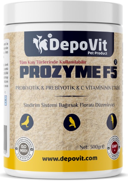 Prozyme F5 - Probiyotik ve Multienzimler Egzotik Kuşlar ( Papağan - Kanarya - Muhabbetkuşu-Saka Vb)