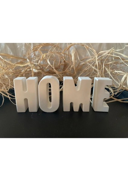 Dekoratif Home Yazısı,taş Tozu,ham Obje Biblo