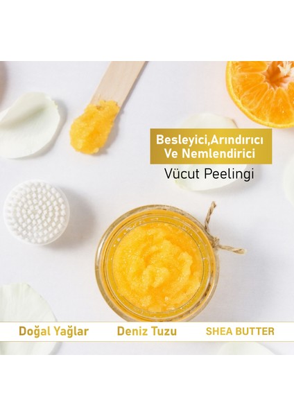 Body Scrub Besleyici Arındırıcı Nemlendirici Vücut Peelingi Orange 300 gr