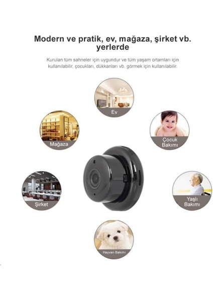 PM-4792 V380 Gece Görüşlü Mikrofonlu 1080P Mini Wifi Ip Kamera