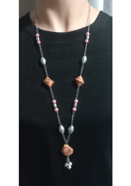 Modern Taş Boncuk Dansı Kolye