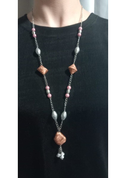 Modern Taş Boncuk Dansı Kolye