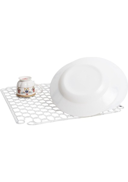 Main Shop Lavabo ve Buzluk Matı Lavabo Halısı 32 cm x 32 cm Şeffaf Mat