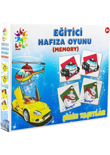 Laço Puzzle LC023 Eğitici Hafıza Oyunu Sevimli Taşıtlar